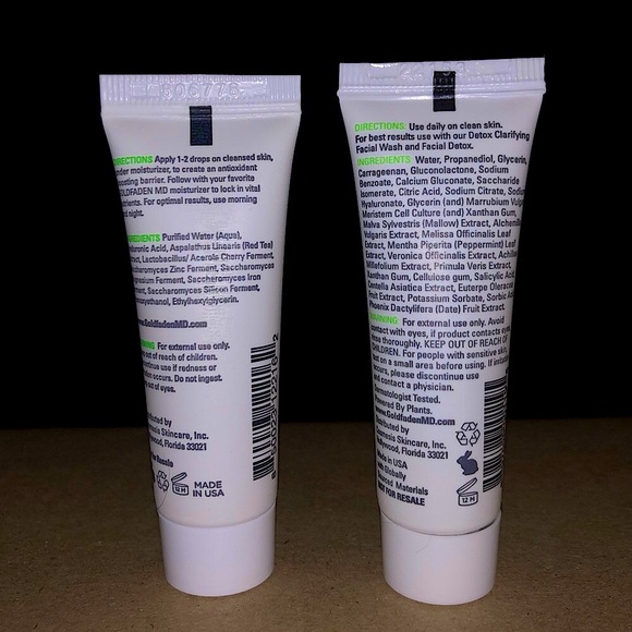 GOLDFADEN MD Duo: RADICAL DIFFERENCE & DETOX HYDRATING GEL. Delicate, Soft, NWOT - Picture 2 of 6